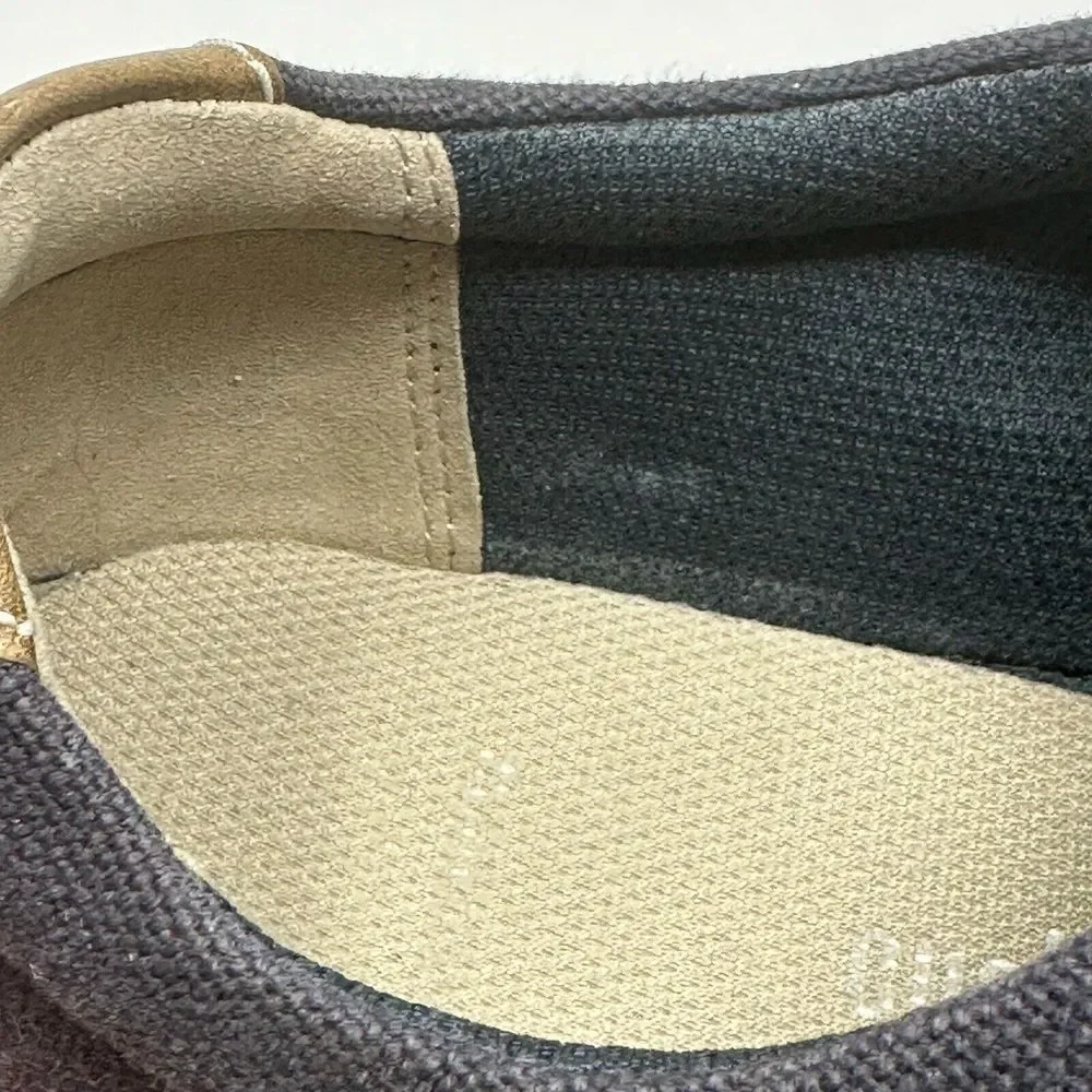 Clarks Shoes Mens 11 Navy Blue Canvas Lace Up Sneakers Soft Cushion Ortholite‎